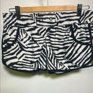 Zebra Print Women's Athletic Shorts